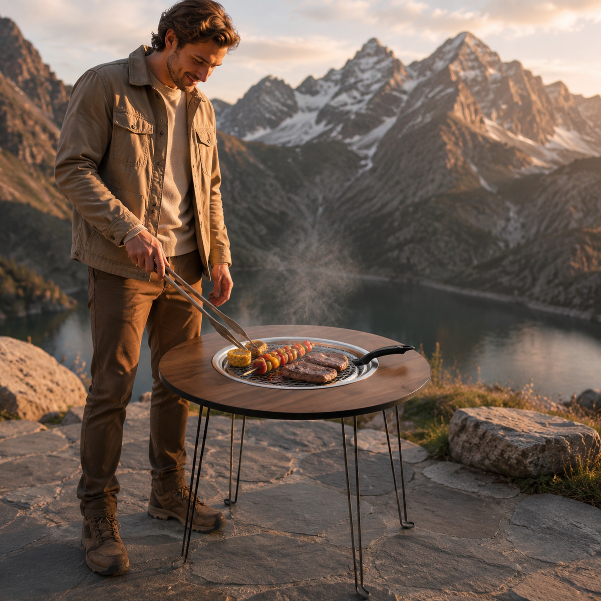 2-in-1 Grill- und Campingtisch von Palvora – Produktansicht 4