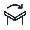 Symbol für eine faltbare Tischfläche